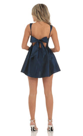 Fit and Flare Dress in Navy